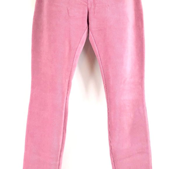 Bubble Gum Pink Corduroy Stretch Stovepipe Jeans - Picture 2 of 5